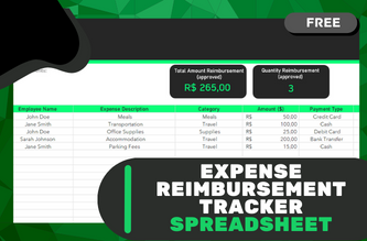 Free Expense Reimbursement Tracker Spreadsheet Exsheets