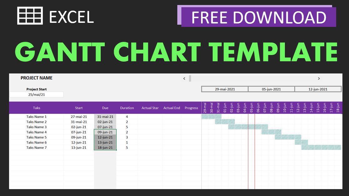 gantt chart template excel free
