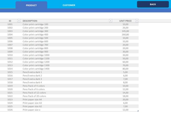 Invoice-Spreadsheet