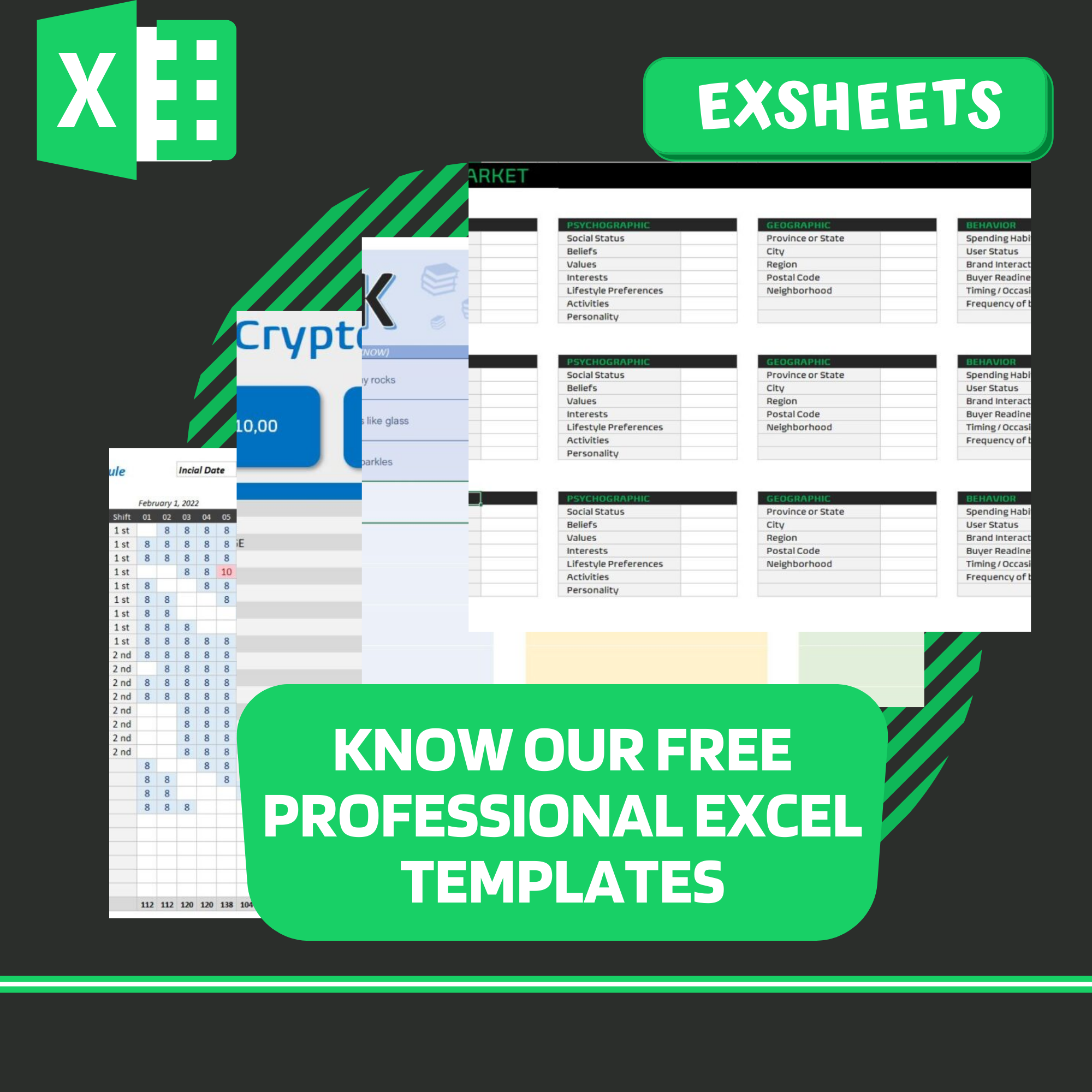 Know our free professional excel templates - Exsheets