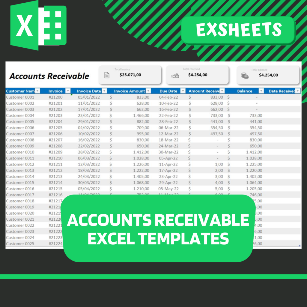 Accounts Receivable Excel Templates