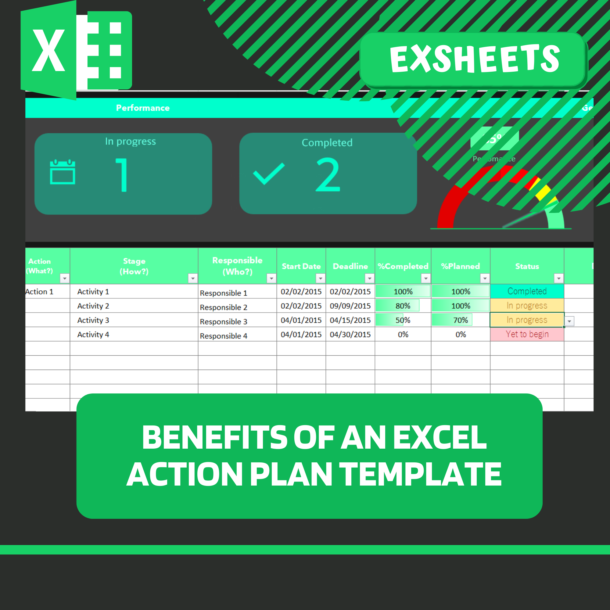 Excel Action Plan Template - Exsheets