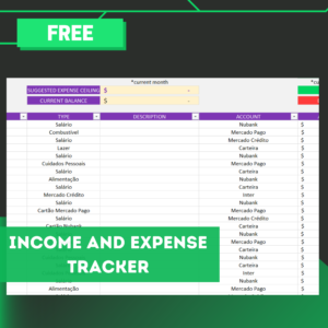 Income and Expense Tracker Spreadsheet