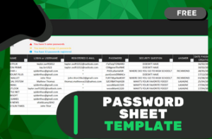 password-sheet-free-template