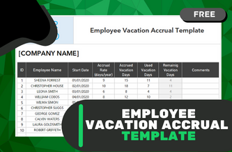 Employee Vacation Template