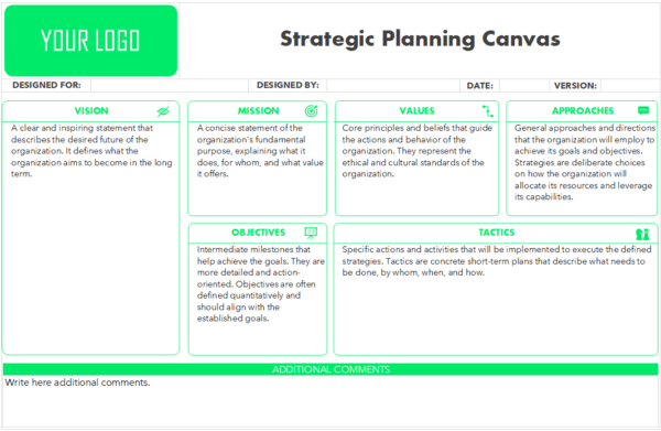 Strategic Planning Canvas Free - Exsheets